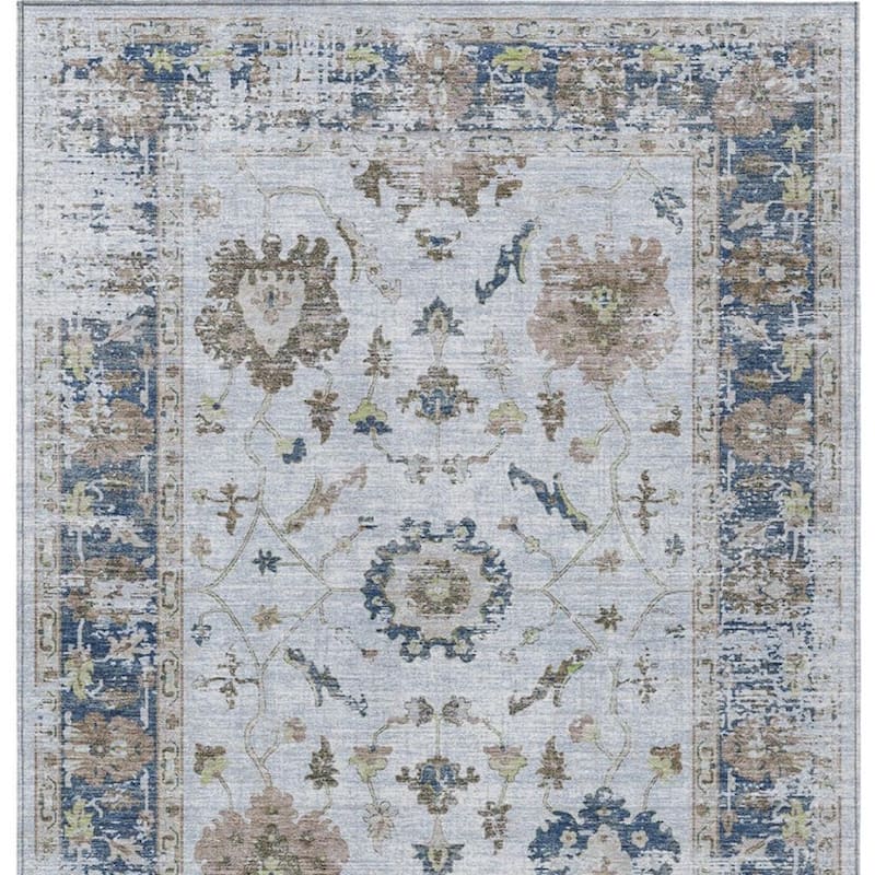 HomeRoots Floral Traditional Rectangle Outdoor Rug