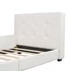 preview thumbnail 16 of 32, Modern Upholstered Twin Size Platform Bed With Guardrail With Headboard for Home