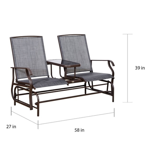double wide glider chair