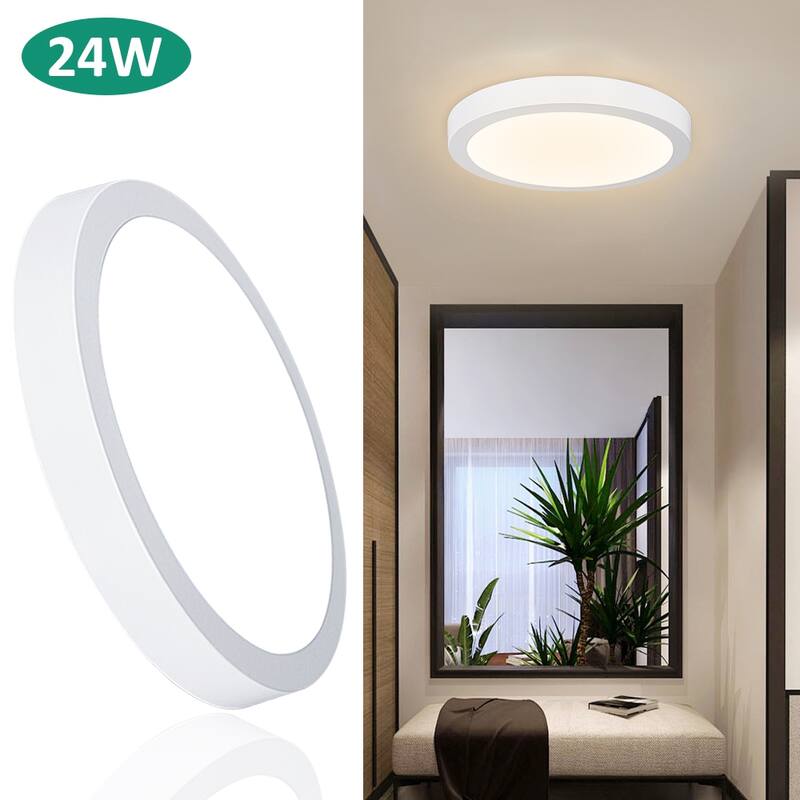 5 Packs LED Round Flush Mount Panel Ceiling Light for Hallway/Kitchen/Kids Room,18/24Watt