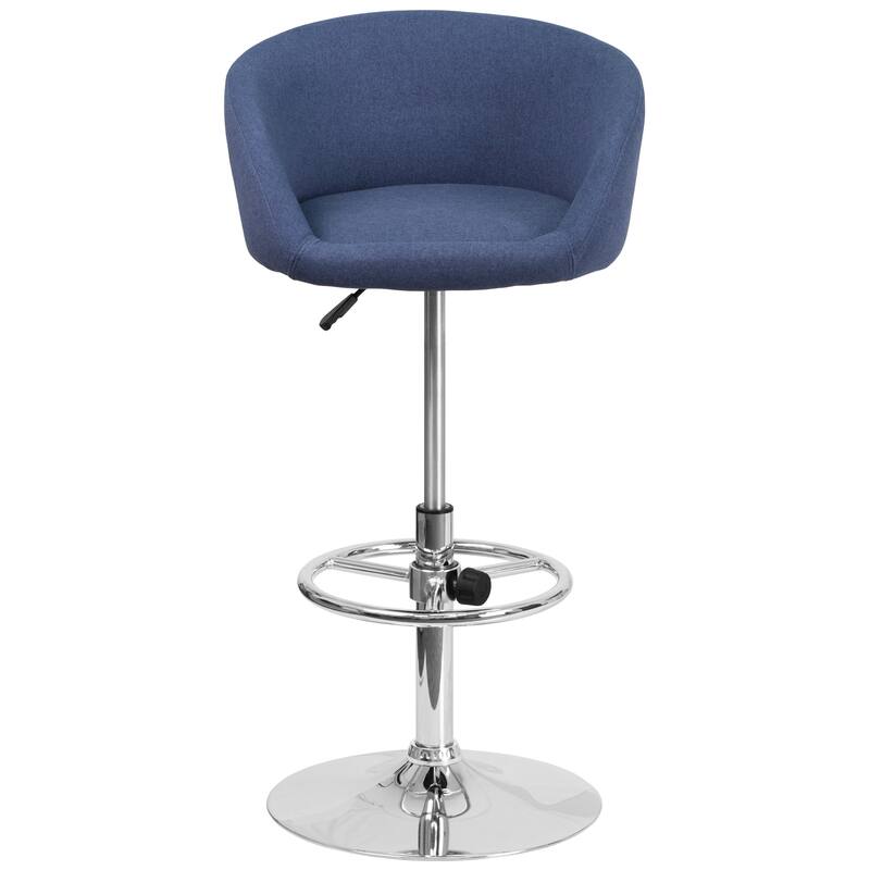 Contemporary Adjustable Height Barstool - 21"W x 18.5"D x 32.5" - 41"H
