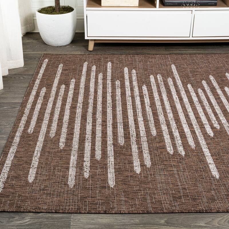 JONATHAN Y Colonia Berber Stripe Geometric Indoor/Outdoor Area Rug