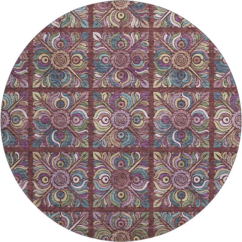 Premium Washable Super Soft Mosaic Panel Mayfield Rug