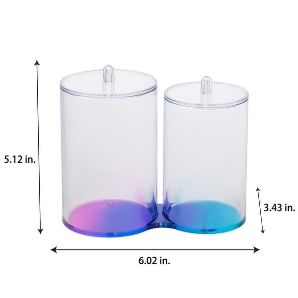 Simplify 2 Compartment Q-Tip and Cotton Holder in Ombre - 6.02" x 3.43" x 5.12"
