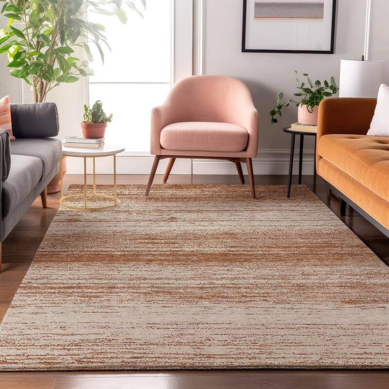 Premium Washable Super Soft Ombre Pixels Mayfield Rug - Paprika - 5' x 7'6"