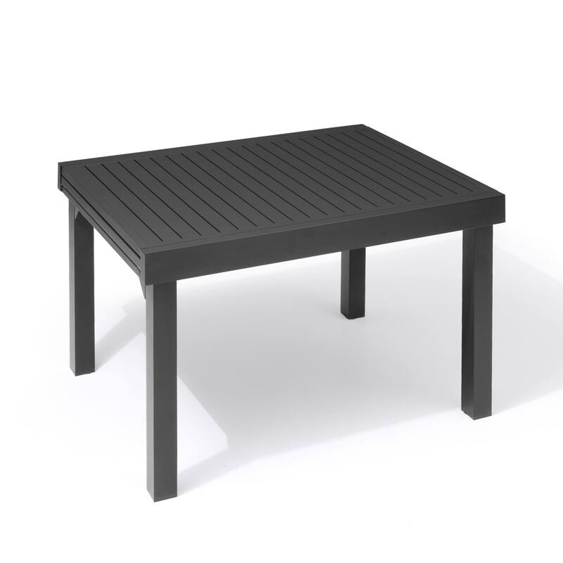 Pellebant Outdoor Aluminum Expandable Patio Dining Table - 82.7" / 41.3" (L) x 31.49" W x 29.5" H