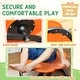 preview thumbnail 5 of 7, Qaba Sensory Spinning Chair, Flower Shaped for Autism, Kids, Toddlers, Training Body Balance & Coordination, Orange