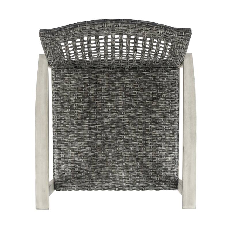 Augusta Outdoor 5 Piece Wood and Wicker Club Chairs and Fire Pit Set by Christopher Knight Home