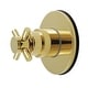 preview thumbnail 5 of 5, Kingston Brass Concord Single-Handle Six-Way Diverter Valve with Round Trim Kit Polished Brass