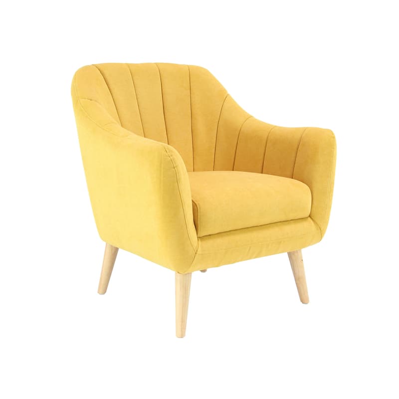 Polyester Living Room Accent Chair - Black, Blue, or Yellow - Roche River Decor - Yellow