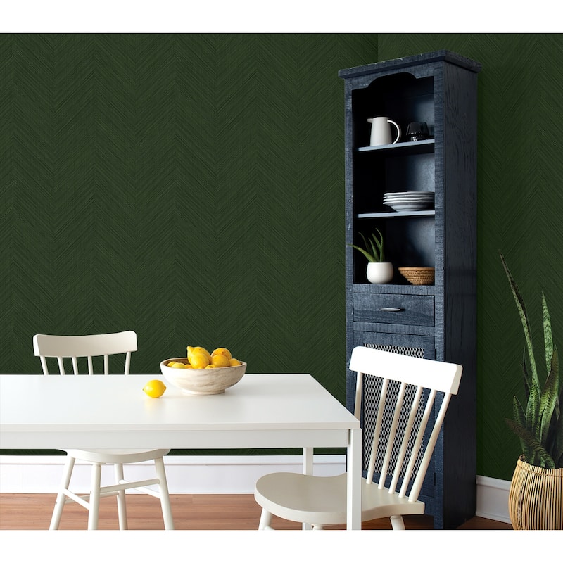NextWall Chevron Stripe Peel and Stick Wallpaper