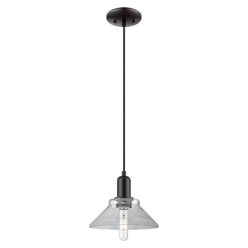 Innovations Lighting Endless Possibilities Arcadia - Orwell - 1 Light 8" Cord Hung Mini Pendant - Clear/Matte Black