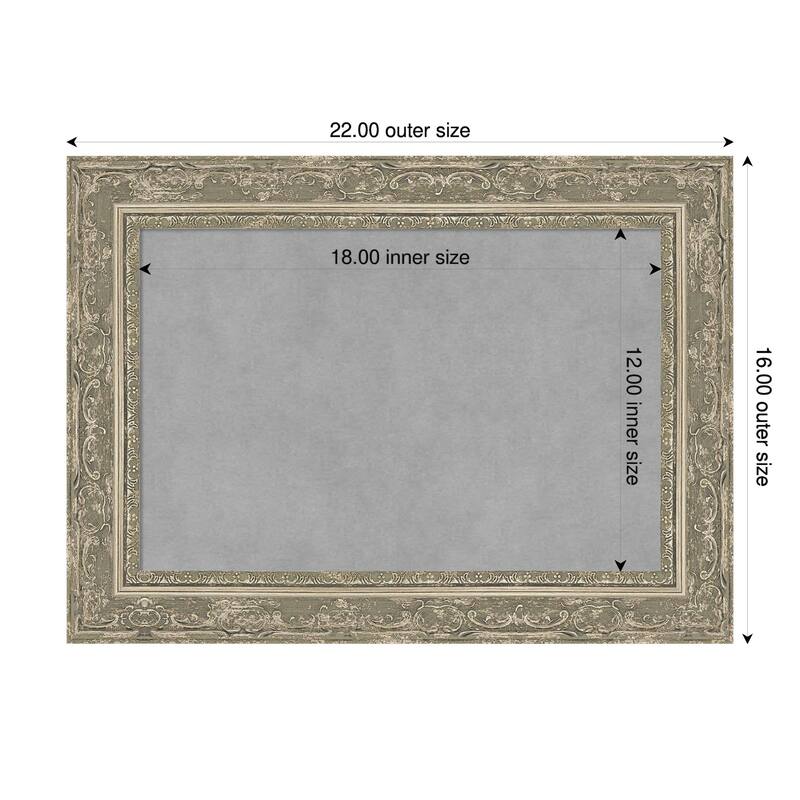 Amanti Art Filigree Gloss Black Framed - 22 x 16 in - Filigree Silver