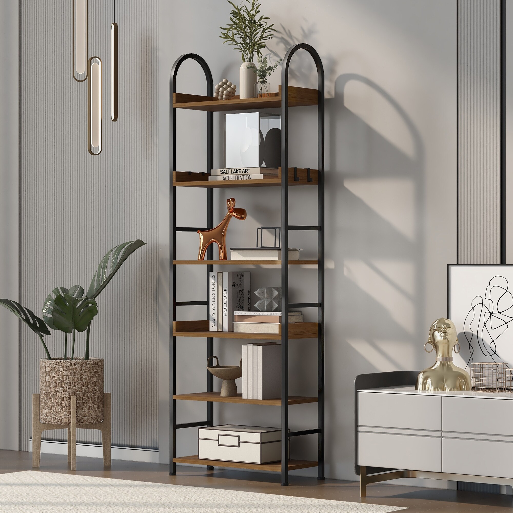 8 foot tall bookcase with doors online