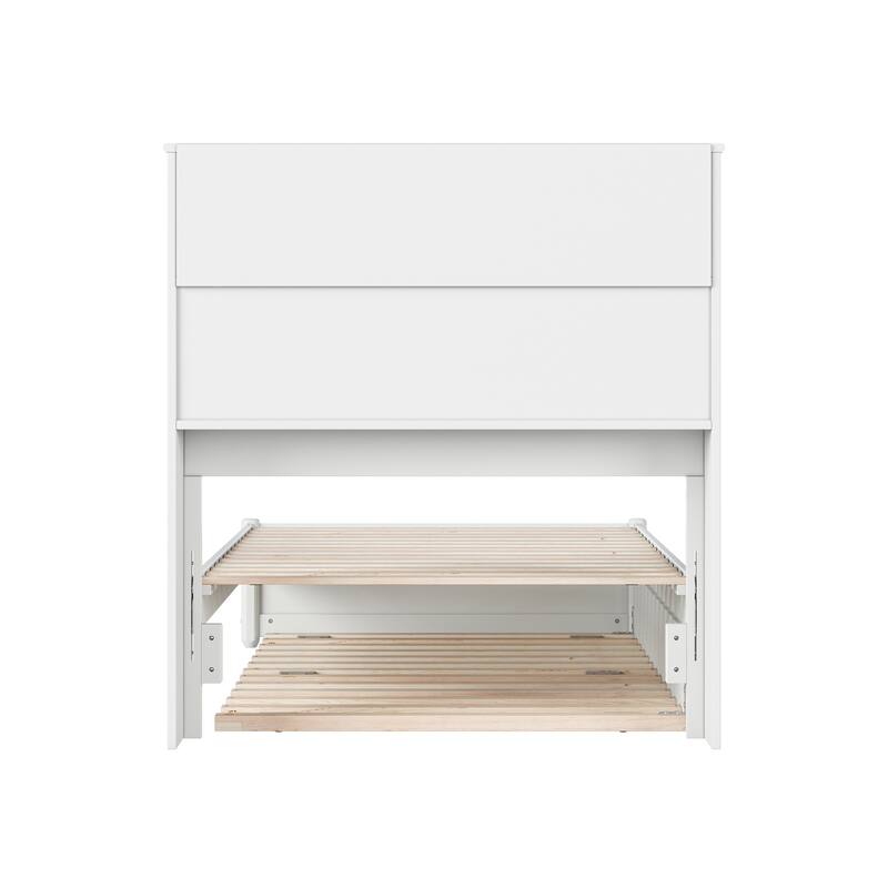 Hadley Platform Bed with Panel Footboard and Twin Trundle