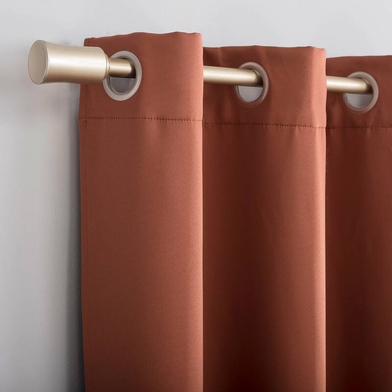 Sun Zero Saxon Energy Saving Blackout Grommet Curtain Panel, Single Panel