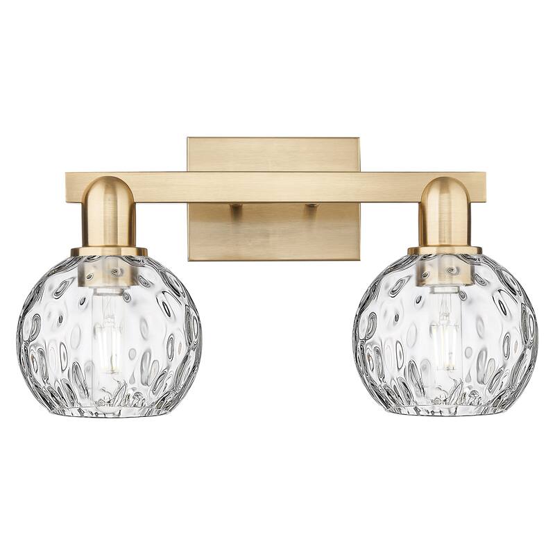 Innovations Lighting Endless Possibilities Arcadia - Athens Water Glass - 2 Light 17" Bath Vanity Light - Champagne Bronze