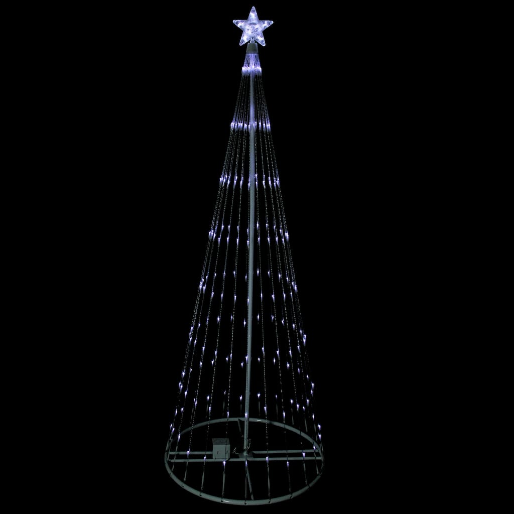 9' White LED Lighted Show Cone Christmas Tree Outdoor Decoration