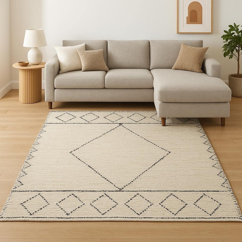 HomeRoots Geometric Modern Rectangle Area Rug - 120 in. x 96 in. x 0.4 in.