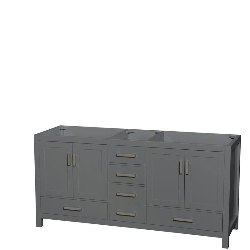 Wyndham Collection Sheffield 72" Hardwood Vanity Cabinet Only - Less