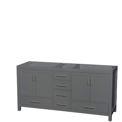 Wyndham Collection Sheffield 72" Hardwood Vanity Cabinet Only - Less