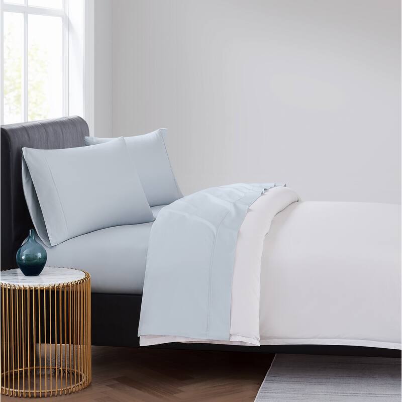 Vince Camuto Solid 400TC Percale 4 Piece Sheet Set