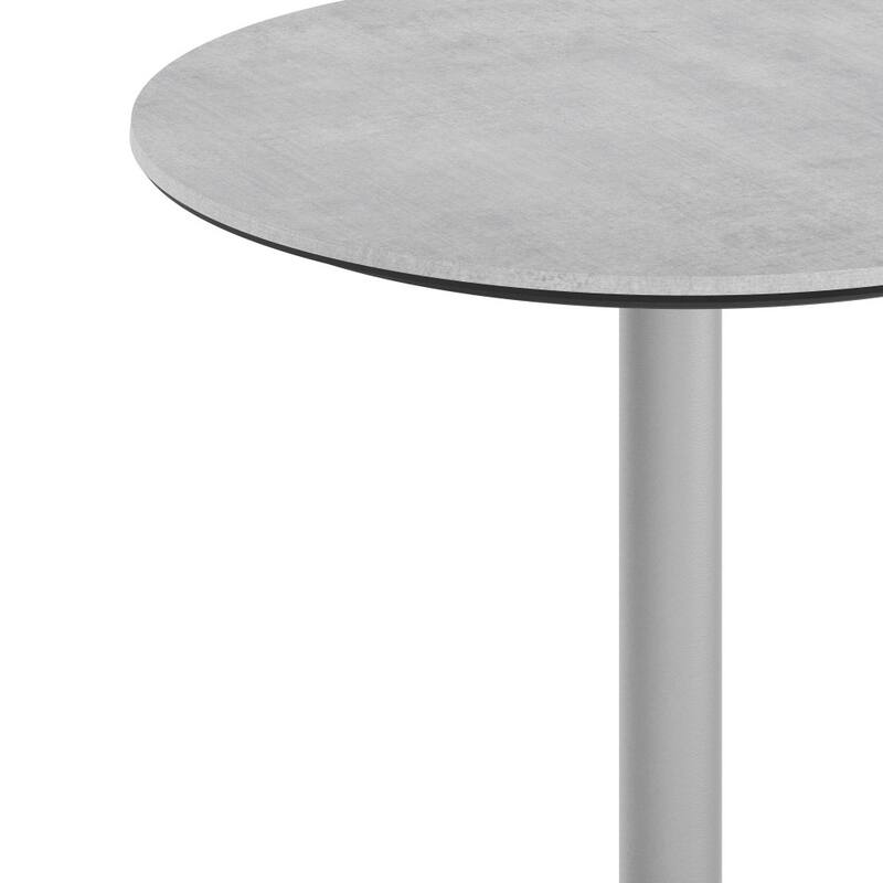 Commercial All-Weather HPL Tabletop with Round Base