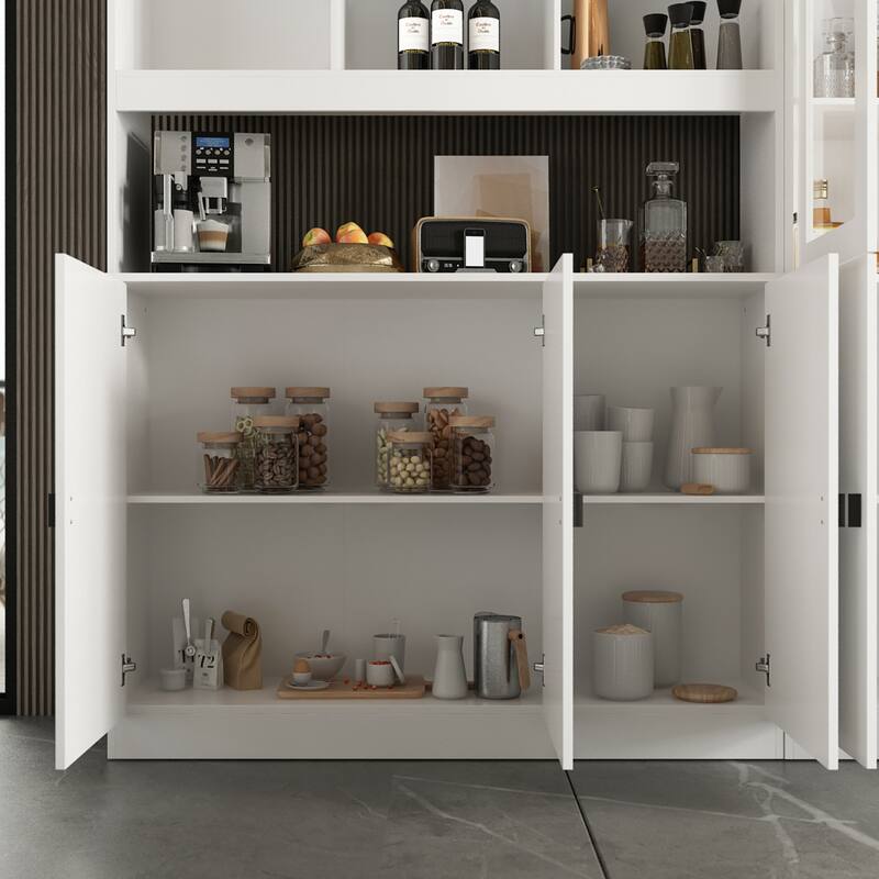 Combined BookShelves Kitchen Cabinet Display Cabinet Pantry Bookcase