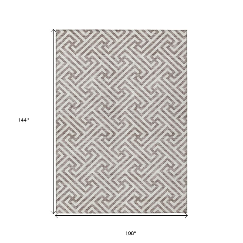 HomeRoots Geometric Transitional Rectangle Outdoor Rug