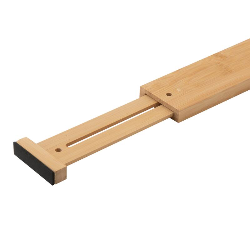Simplify 2 Pack Adjustable Drawer Dividers in Bamboo