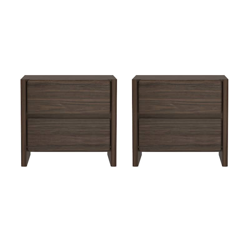Manhattan Comfort Linda Modern 2 Drawer Nightstand Set of 2