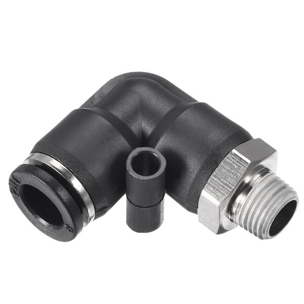 PL8-01 Push to Connect Tube Fitting, 5/16" Tube OD x 1/8" G Thread - 5/16" OD x 1/8" G