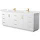 Option White / White Quartz Top / Brushed Gold Hardware