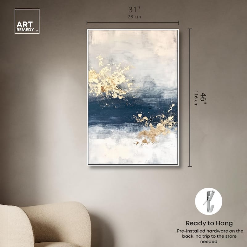 Ocean's Gold Hues I Canvas by Art Remedy
