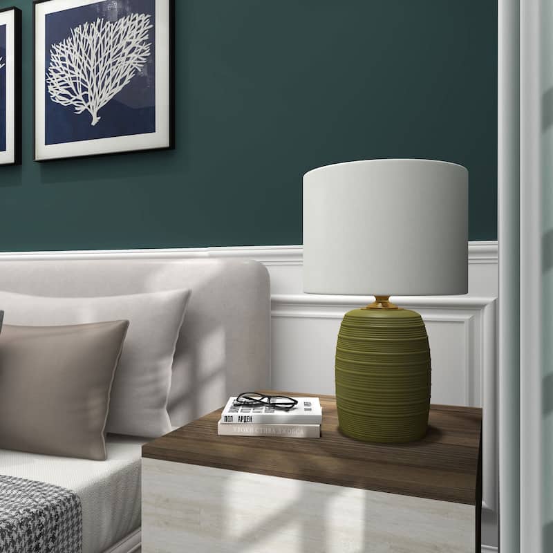 Fiona 24" Green Glass Table Lamp