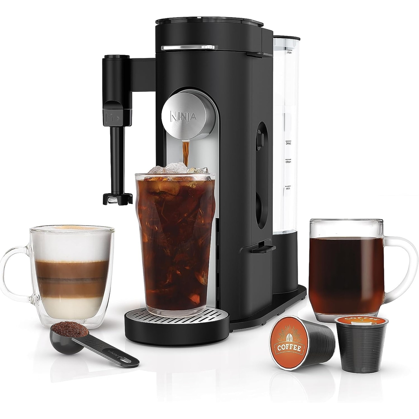 Froth Brew Coffee Maker and Milk Frother Single Serve Brewer for K Cup Pods Grounds Glass Mug and Reusable Filter Bed Bath Beyond 38295091