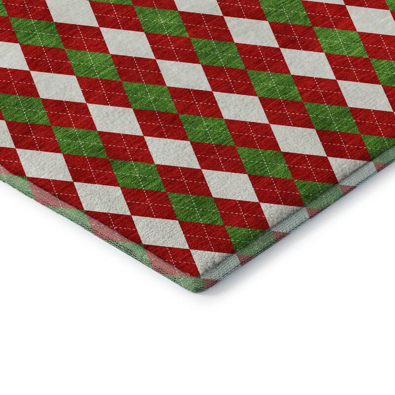 Premium Washable Super Soft Argyle Mayfield Rug
