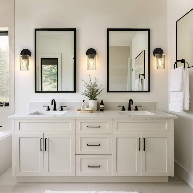 YANSUN 3-Pack Cylindrical Clear Glass Lamp Shades, 6.5in Lamp Shade for Wall Light, Ceiling Light, and Various Lighting Fixture