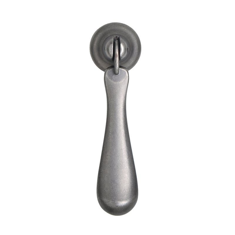 Utopia Alley Danbury Cabinet Ring Pull Knob - Vintage Cabinet Hardware with Hand Finished Pewter, Metal Drawer Pull Knobs 3.0" - 1 pack - Pewter