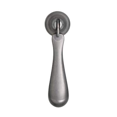 Utopia Alley Danbury Cabinet Ring Pull Knob - Vintage Cabinet Hardware with Hand Finished Pewter, Metal Drawer Pull Knobs 3.0"