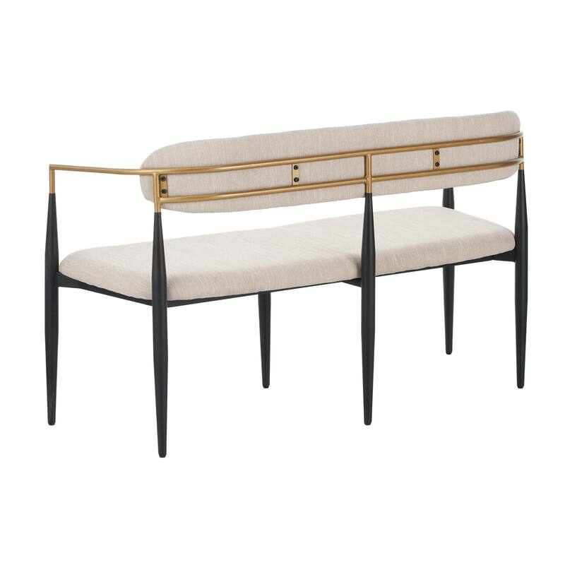 Christopher Knight Home - Elias Modern Metal Loveseat Settee with Elegant Upholstered Seating