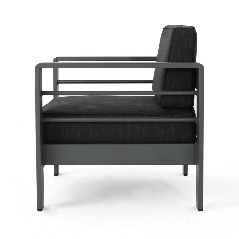 Cape Coral Outdoor Aluminum 5-piece Chat Set with Cushions by Christopher Knight Home