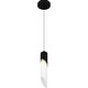 preview thumbnail 3 of 7, Alys 1-Light Integrated LED Matte Black Mini Pendant