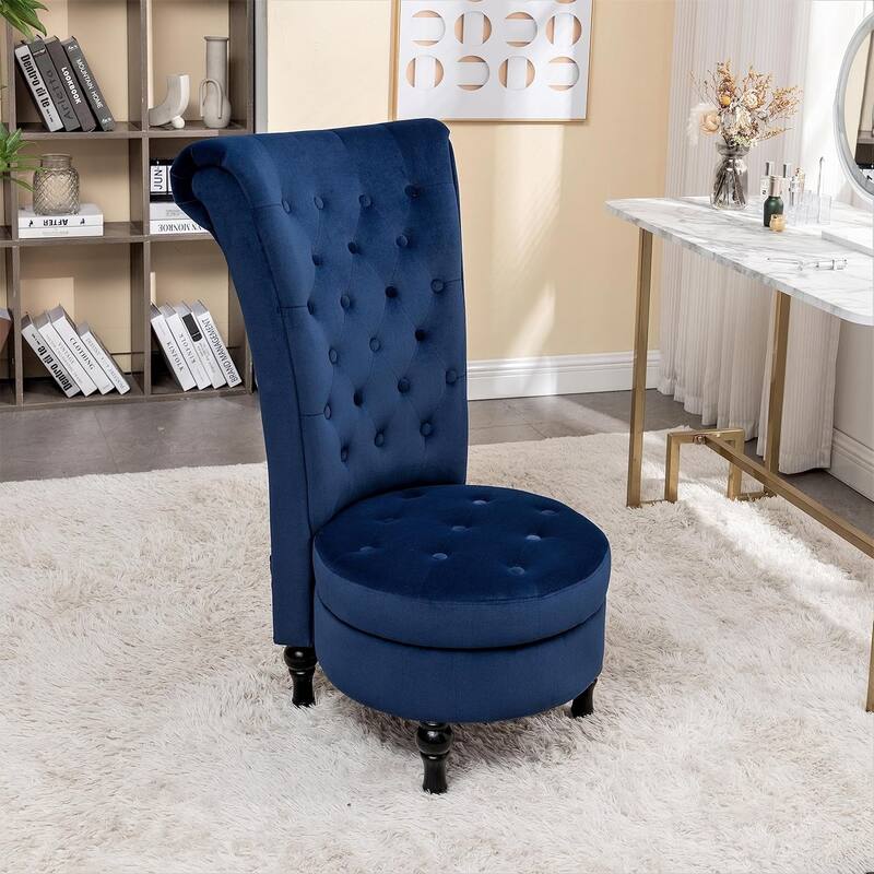 Gosser 20" Wide Velvet High Back Vanity Chair