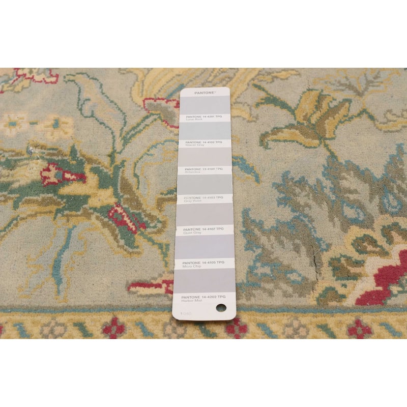 ECARPETGALLERY Hand-knotted Finest Agra Jaipur Grey Wool Rug - 9'0 x 11'1