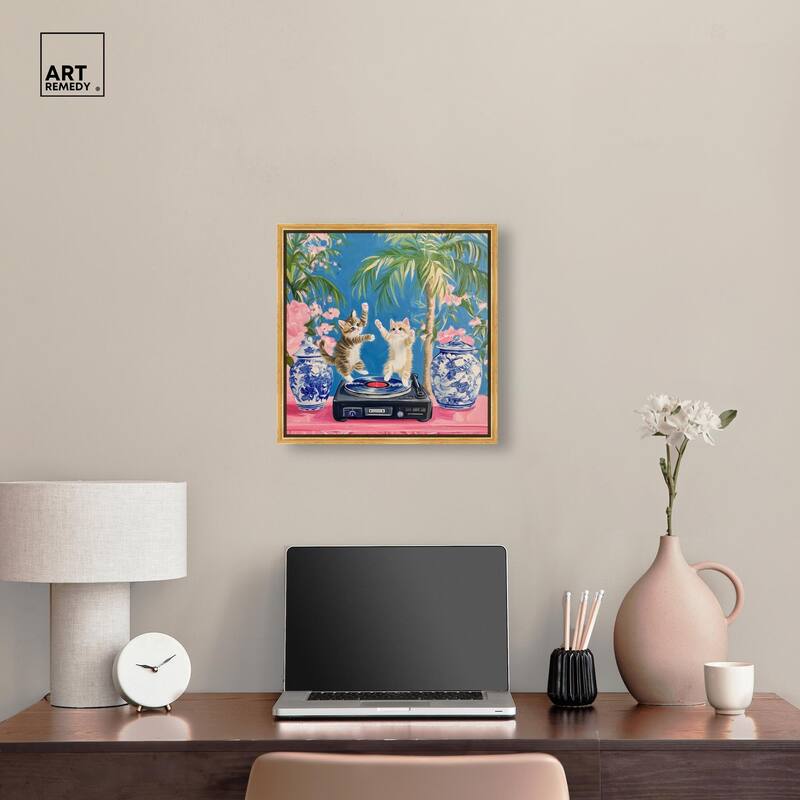 Turntable Twirlers Canvas by Art Remedy