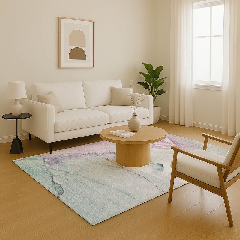 Premium Washable Super Soft Abstract Watercolor Mayfield Rug