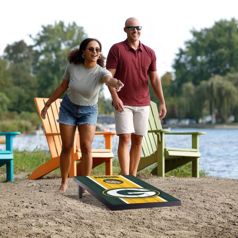 Green Bay Packers NFL Compact 2x3 Tailgate Cornhole Board Set