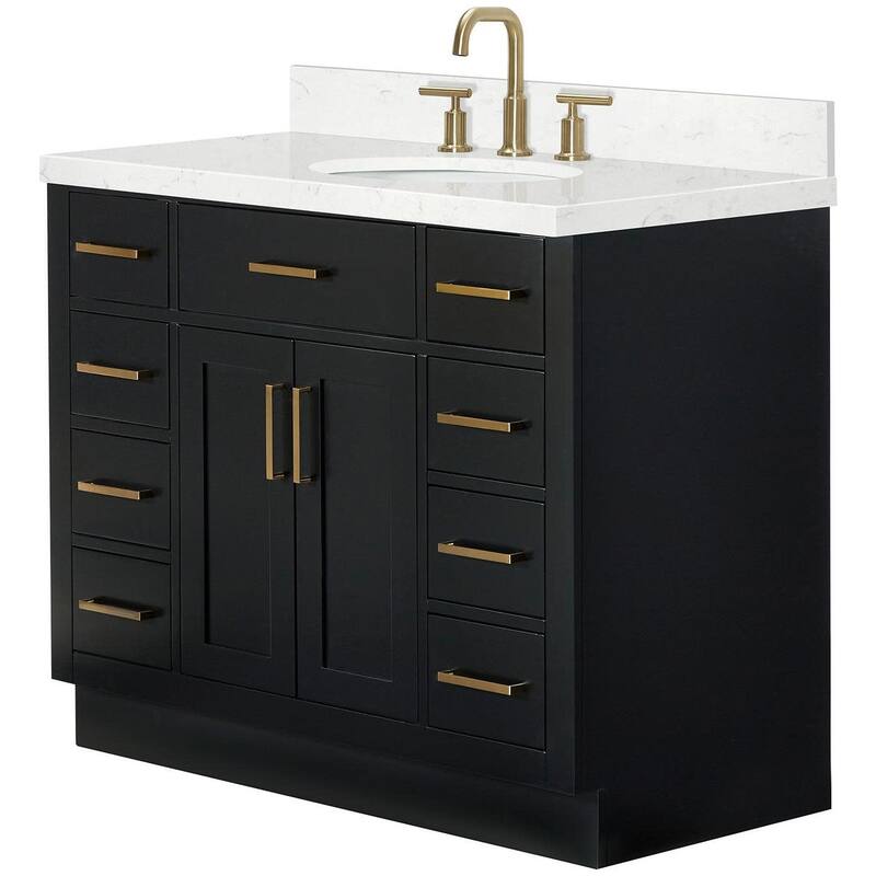 Ariel T042SCQOVO Hepburn 42" Free Standing Single Oval Basin Vanity