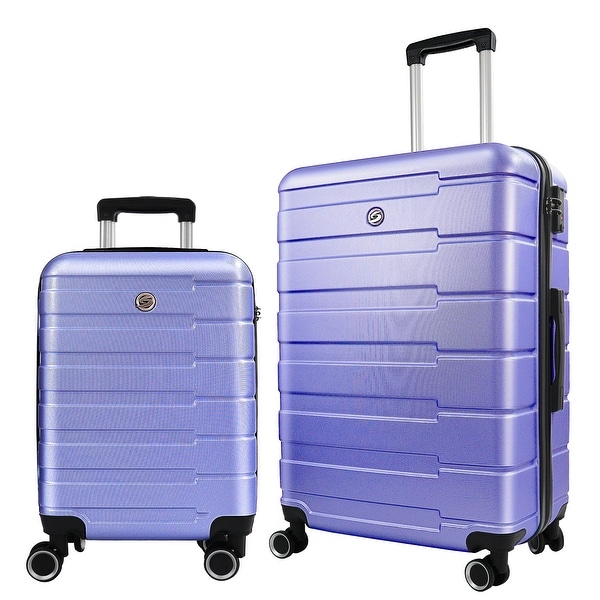 2 Piece Luggage Sets Carry on Travel Luggage Airline Approved ABS Hardside Lightweight Suitcase with 4 Spinner Wheels TSA Lock Bed Bath Beyond 39458674